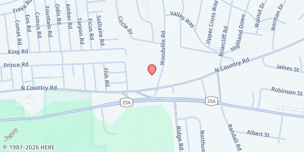 Map showing St. Anselms Food Pantry at 4 Woodville Rd, Shoreham, NY