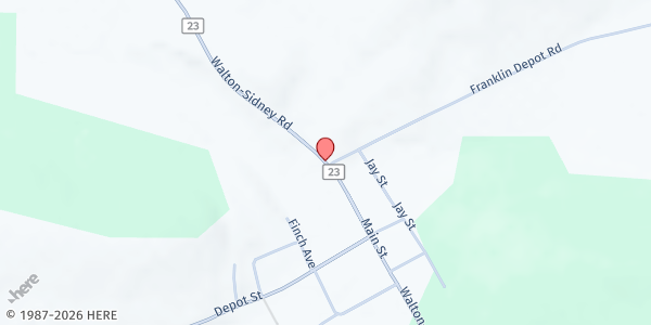 Map showing Sidney Center Food Pantry at 10593 Cty Hwy 23, Sidney Center, NY