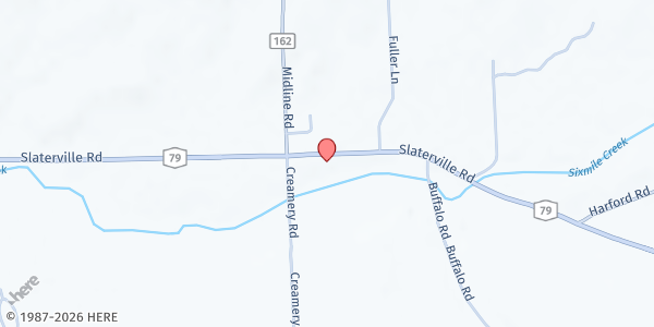 Map showing Foodnet Titus Towers Meal Site at 2681 Slaterville Rd, Slaterville Springs, NY