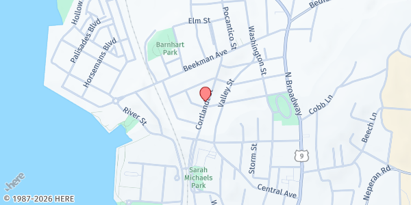 Map showing Rock of Salvation Church FP at 131 Cortland Street, Sleepy Hollow, NY