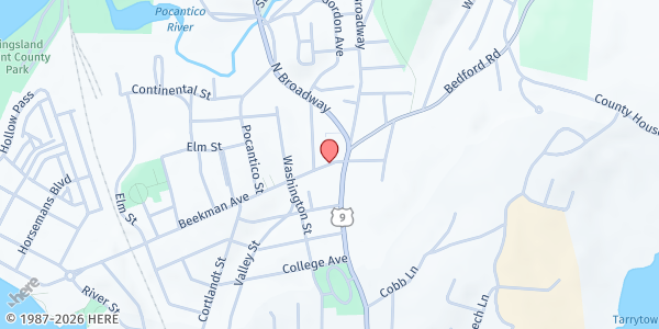 Map showing TaSH Farmers' Market at Patriots Park at Patriots Park Route 9, Sleepy Hollow, NY