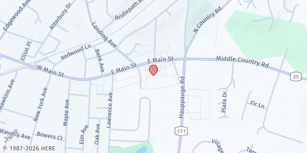 Map showing KP Dance LLC - Long Island Cares Drop-Off Location at 116 East Main Street, LA Fitness Shopping Center, Smithtown, NY