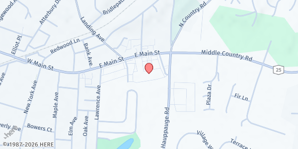 Map showing Pet Supplies Plus at 126 East Main St, Smithtown, NY