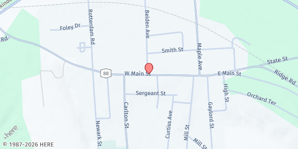 Map showing Sodus Methodist Church Lot at 58 West Main St, Sodus, NY