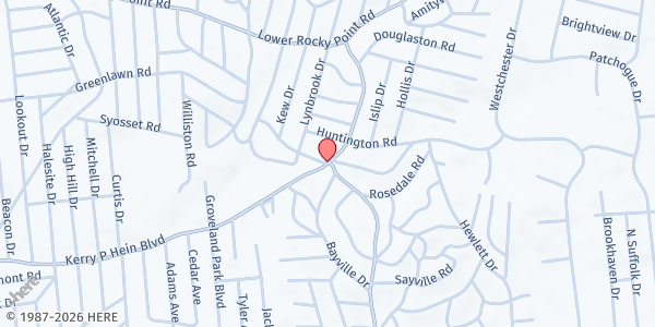 Map showing St. Louis De Montfort Food Pantry at 75 New York Avenue, Sound Beach, NY