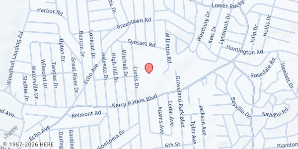 Map showing St. Louis De Montfort Food Pantry at 75 New York Ave., Sound Beach, NY