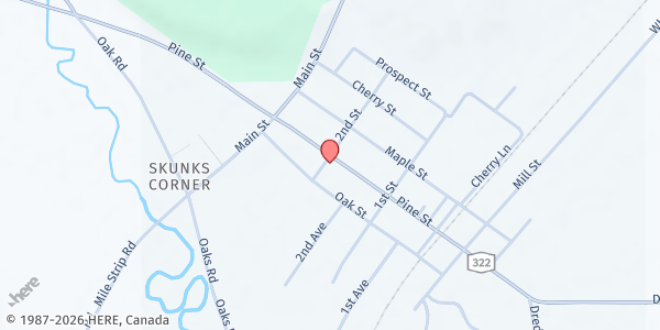 Map showing SOUTH DAYTON FOOD PANTRY at 327 Pine St, South Dayton, NY