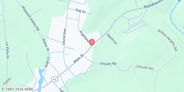 Map showing St. Andrew's Mission FP at 5277 Main Street, South Fallsburg, NY