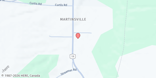 Map showing Valley Chapel Free Methodist Church at 3415 S Main St., South Warsaw, NY