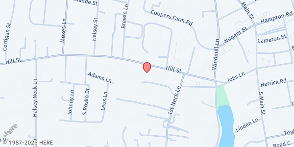 Map showing Heart of the Hamptons at 168 Hill Street, Southampton, NY