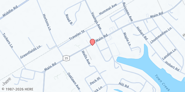 Map showing CAST at 53930 Main Rd, Southold, NY