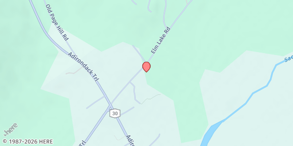 Map showing North Country Bible Fellowship at 132 Elm Lake Rd, Speculator, NY