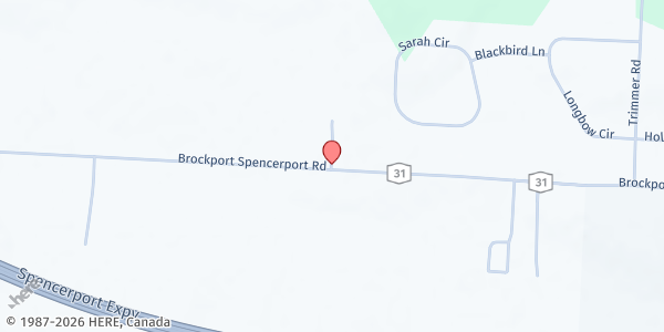 Map showing Market 1892 Farm Stand at 3334 Brockport Spencerport Road, Spencerport, NY