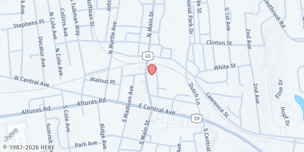 Map showing Mt. Zion Sanctuary Food Outreach SK at 5 Franklin St., Spring Valley, NY