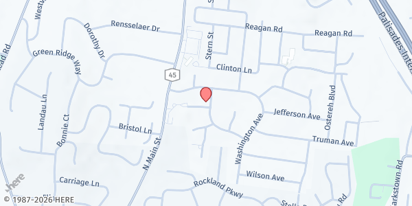 Map showing New Square WIC at 9 Jackson Ave, Spring Valley, NY