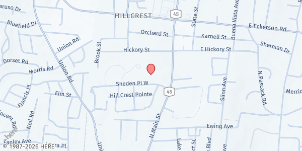 Map showing St. Joseph - St. Boniface Daily Bread Ministry Food Pantry at 245 N. Main St., Spring Valley, NY