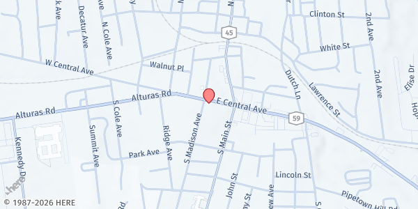 Map showing St. Paul's Episcopal Church Community Dinner at 26 So. Madison Ave., Spring Valley, NY