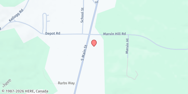 Map showing Springwater Fire Department at 8145 South Main Street, Springwater, NY