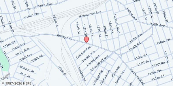 Map showing IN THE BEGINNING OUTREACH, INC - St. Albans at 189-13 LIBERTY AVENUE, ST. ALBANS, NY