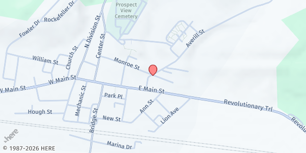Map showing Helping Hands Food Pantry at 61 Monroe St, St Johnsville, NY
