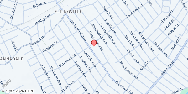 Map showing Calvary Assembly Of GOD at 4055 Richmond Avenue, Staten Island, NY