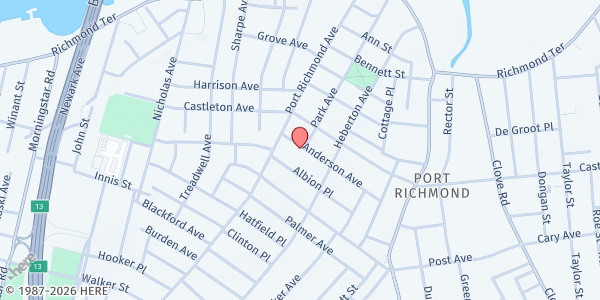 Map showing CCCS-Anderson Avenue at 120 Anderson Avenue, Staten Island, NY