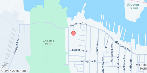 Map showing CHASI MFP - Arlington Houses at 35 Holland Ave, Staten Island, NY