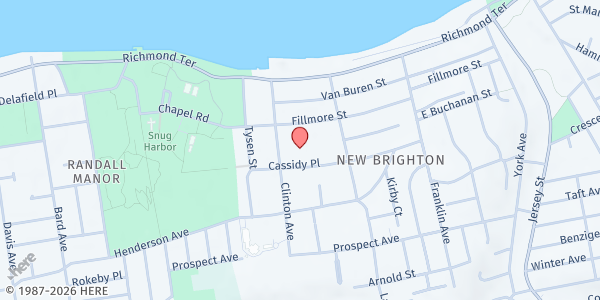 Map showing CHASI MFP - Cassidy Apartments at 145 Cassidy Pl, Staten Island, NY