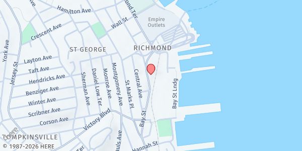 Map showing CHASI MFP - Sun River Health at 57 Bay St - Second Floor, Staten Island, NY