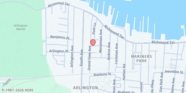 Map showing Christ Abundant Life Ministries at 121 Grandview Avenue, Staten island, NY