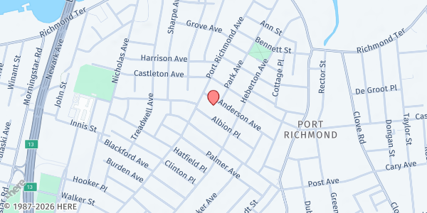 Map showing Cyo Anderson Ave  at 120 Anderson Ave, Staten Island, NY