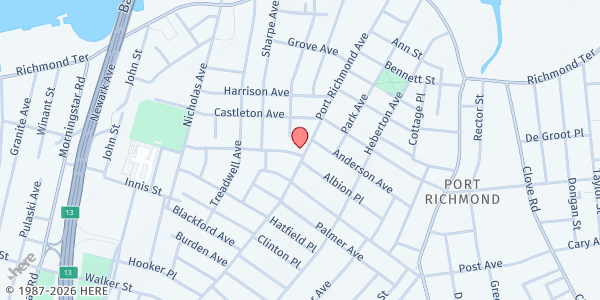 Map showing El Centro del Inmigrante at 260 Port Richmond Ave, Staten Island, NY