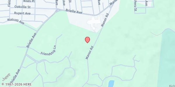 Map showing JCC of Staten Island's Kosher Food Pantry at 1466 Manor Road, Staten Island, NY