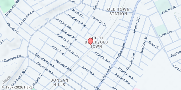 Map showing MAS Staten Island Center at 180 BURGHER AVENUE, Staten Island, NY