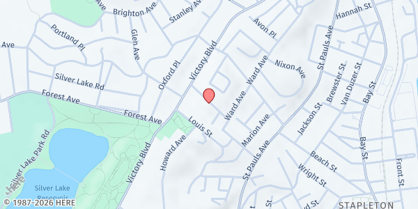 Map showing Our Lady of Good Counsel Church at 42 AUSTIN PLACE, STATEN ISLAND, NY