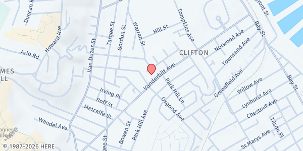 Map showing PH Vanderbilt at 285 Vanderbilt Avenue, Staten Island, NY