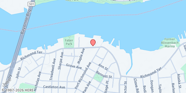 Map showing Rescue Ministries, SI - Main Location at 2083 Richmond Terrace, Staten Island, NY