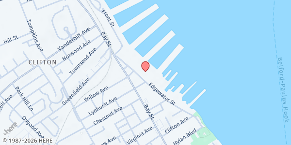 Map showing SICP Free Market Pantry at 230 Broad St, Staten Island, NY