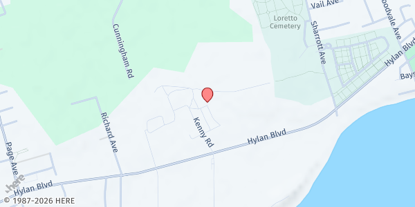 Map showing St. Edward Food Pantry at 6581 Hylan Blvd., Staten Island, NY