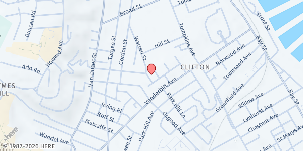 Map showing Staten Island Liberian Community Food Pantry at 180 Park Hill Ave, Staten Island, NY