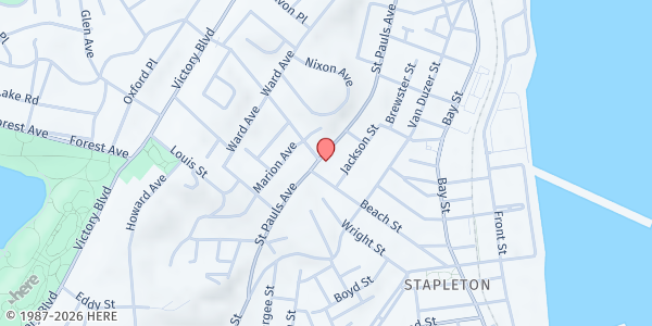 Map showing Trinity Lutheran Church at 309 ST. PAULS AVENUE, Staten Island, NY