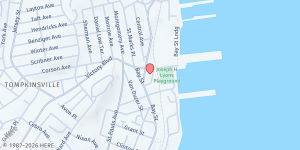 Map showing Urban Fairies of SICO Free Market at 4 Minthorne St, Staten Island, NY