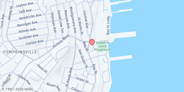Map showing Urban Fairies of SICO Free Market at 4 Minthorne St, Staten Island, NY