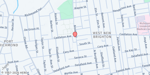 Map showing West Brighton Houses at 230 Broadway, Staten Island, NY