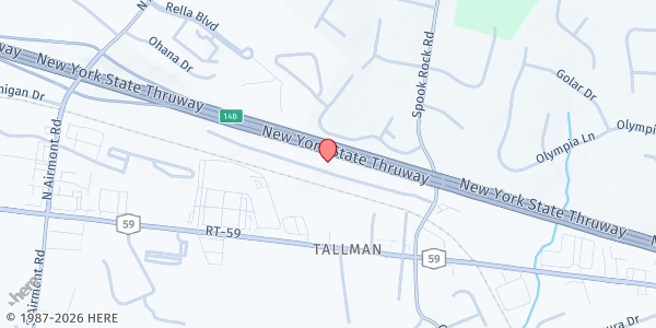 Map showing Tomche Shabbos Food Pantry at 335 Bldg E, Spook Rock Rd, Spook Rock Industrial Park, Suffern, NY