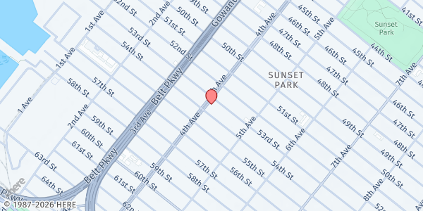 Map showing Iglesia Cristiana Luz Del Mundo at 5313 4th Avenue, Sunset Park, NY