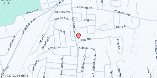 Map showing St. Edward Food Pantry at 205 Jackson Avenue, Syosset, NY
