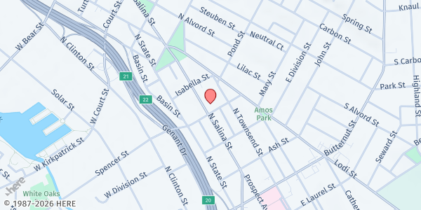 Map showing Assumption Church Soup Kitchen at 808 North Salina Street, Syracuse, NY