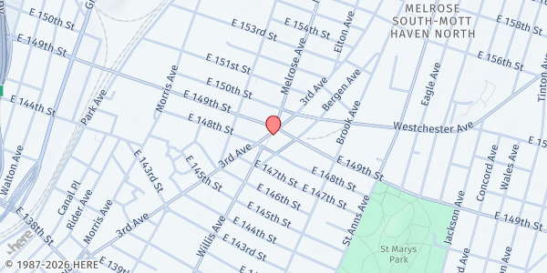 Map showing Bethlehem Revival Temple FP at 610 Willis Avenue, Syracuse, NY