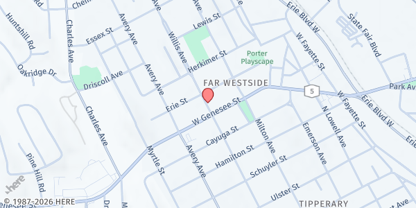 Map showing Bethlehem Revival Temple FP at 610 Willis Ave, Syracuse, NY